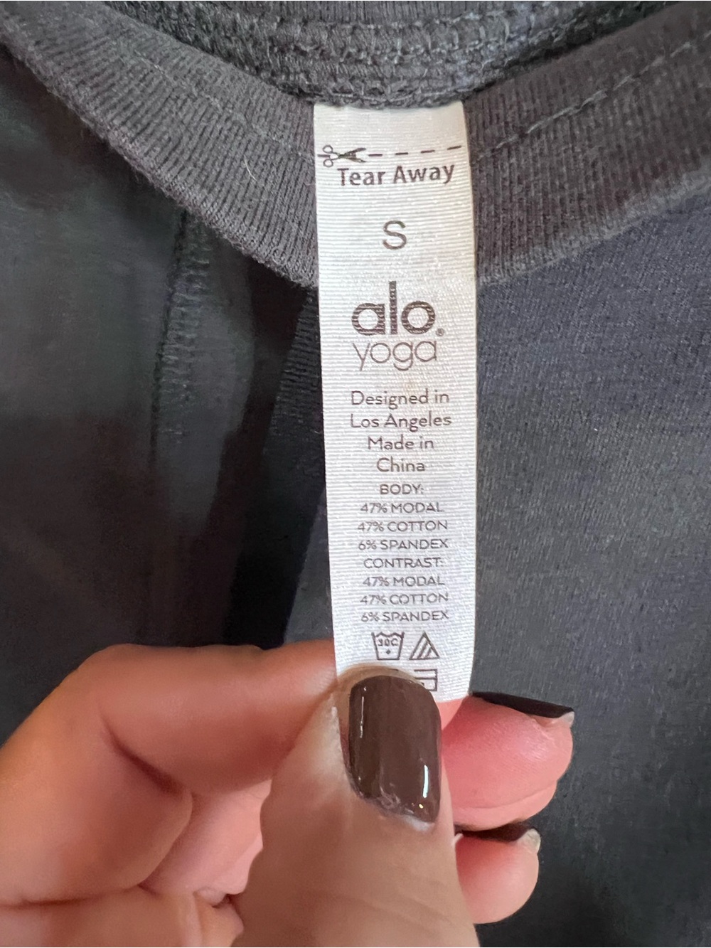 ALO YOGA Charcoal Gray Moto Style Jogger Pants Athleisure, S - Picture 11 of 11